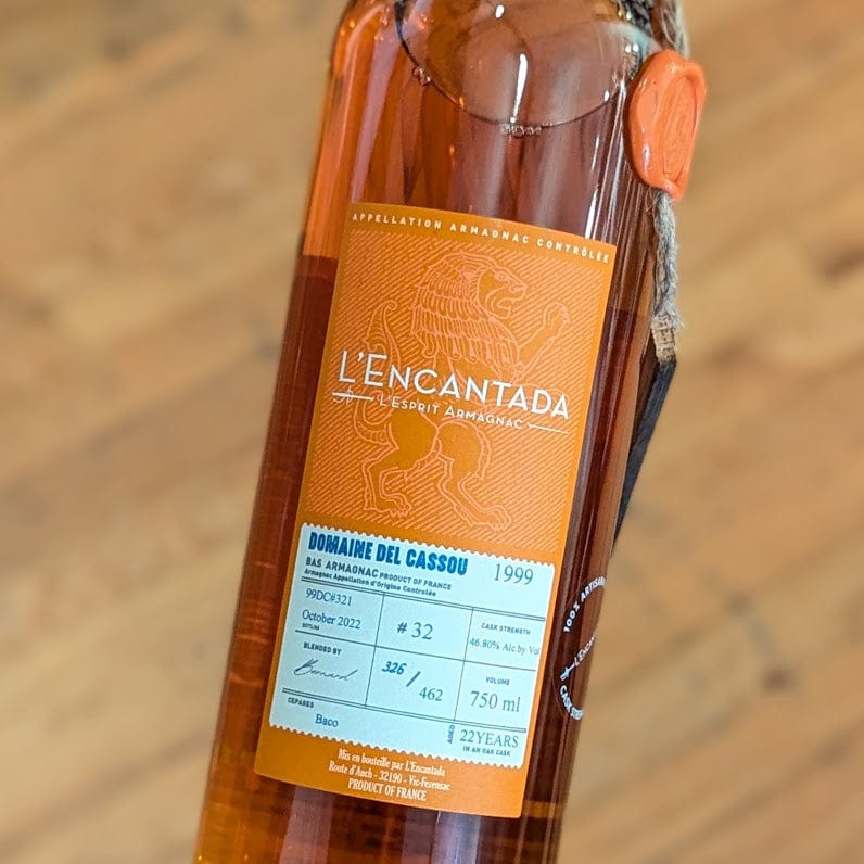 L'Encantada Domaine del Cassou Bas Armagnac 1999 Cask 32 Liquor-Brandy-France-Armagnac MCF Rare Wine - MCF Rare Wine