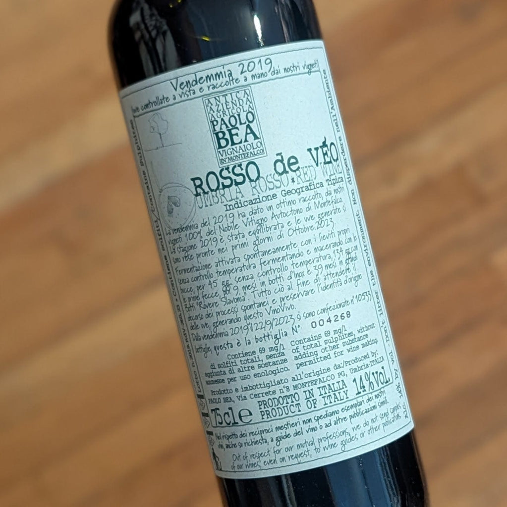 Paolo Bea Rosso de Véo 2019 Italy-Umbria-Red MCF Rare Wine - MCF Rare Wine