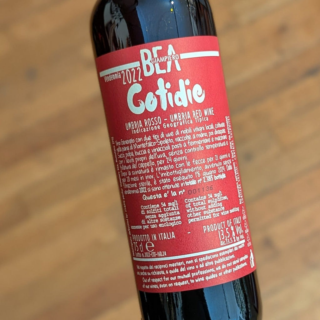 Paolo Bea Umbria Rosso Cotidie 2022 Italy-Umbria-Red MCF Rare Wine - MCF Rare Wine